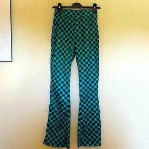 Funky Checkered Flared Trousers